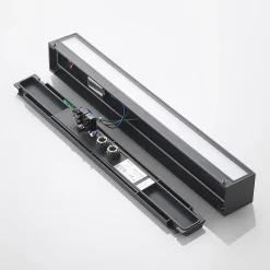 Lucande LED wandlamp Lengo, 50 cm, antraciet, down, CCT