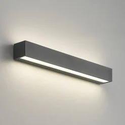 Lucande LED wandlamp Lengo, 50cm, antraciet, omhoog/omlaag, CCT