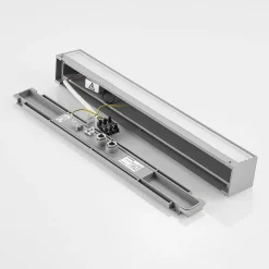 Lucande LED wandlamp Lengo, 50 cm, zilver, 1-lamp, IP65