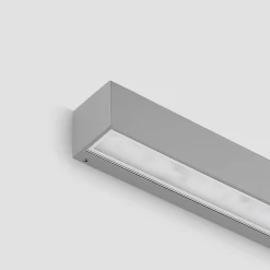 Lucande LED wandlamp Lengo, 50 cm, zilver, 2-lamps, IP65