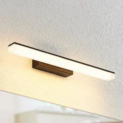 Lucande LED wandlamp Lisana, horizontaal, 46 cm, IP44