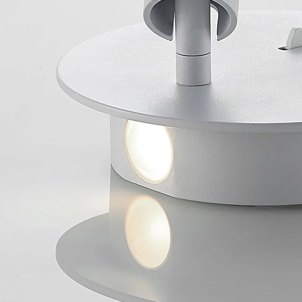 Lucande LED wandlamp Magya, wit 2-lamps. rond