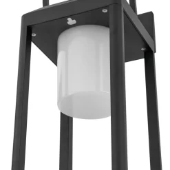 Lucande LED wandlamp Tilena, hoekig, zwart, aluminium