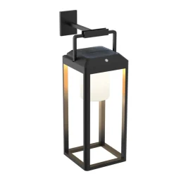 Lucande LED wandlamp Tilena, hoekig, zwart, aluminium