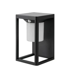 Lucande LED wandlamp Tilena, zwart, aluminium, sensor