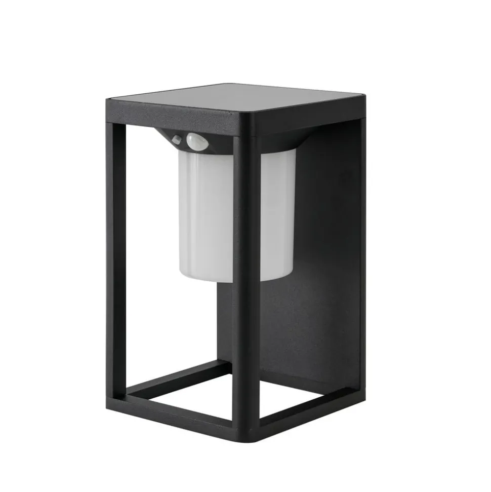 Lucande LED wandlamp Tilena, zwart, aluminium, sensor