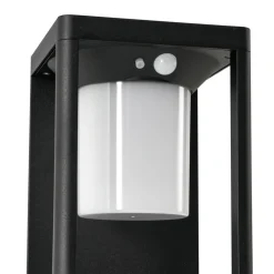 Lucande LED wandlamp Tilena, zwart, aluminium, sensor