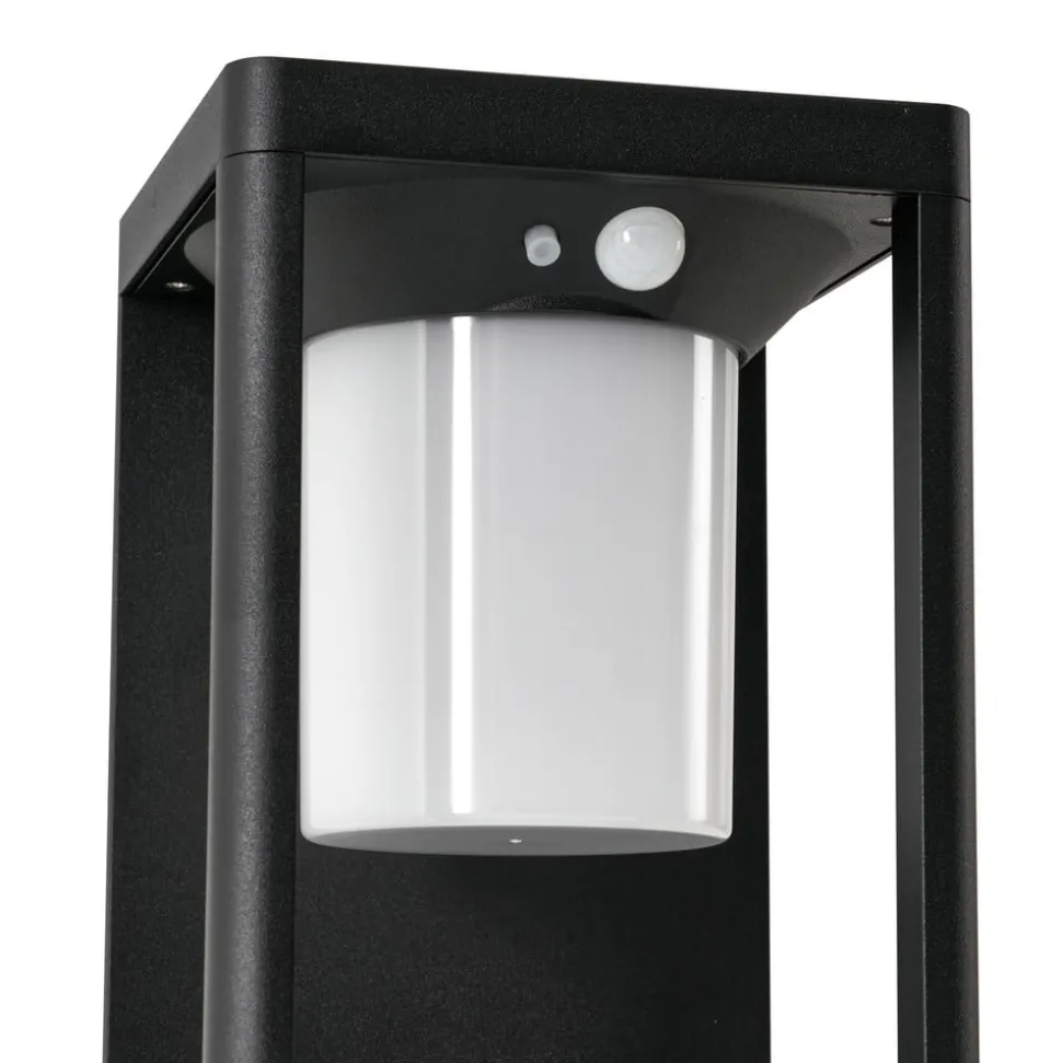 Lucande LED wandlamp Tilena, zwart, aluminium, sensor