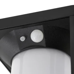 Lucande LED wandlamp Tilena, zwart, aluminium, sensor