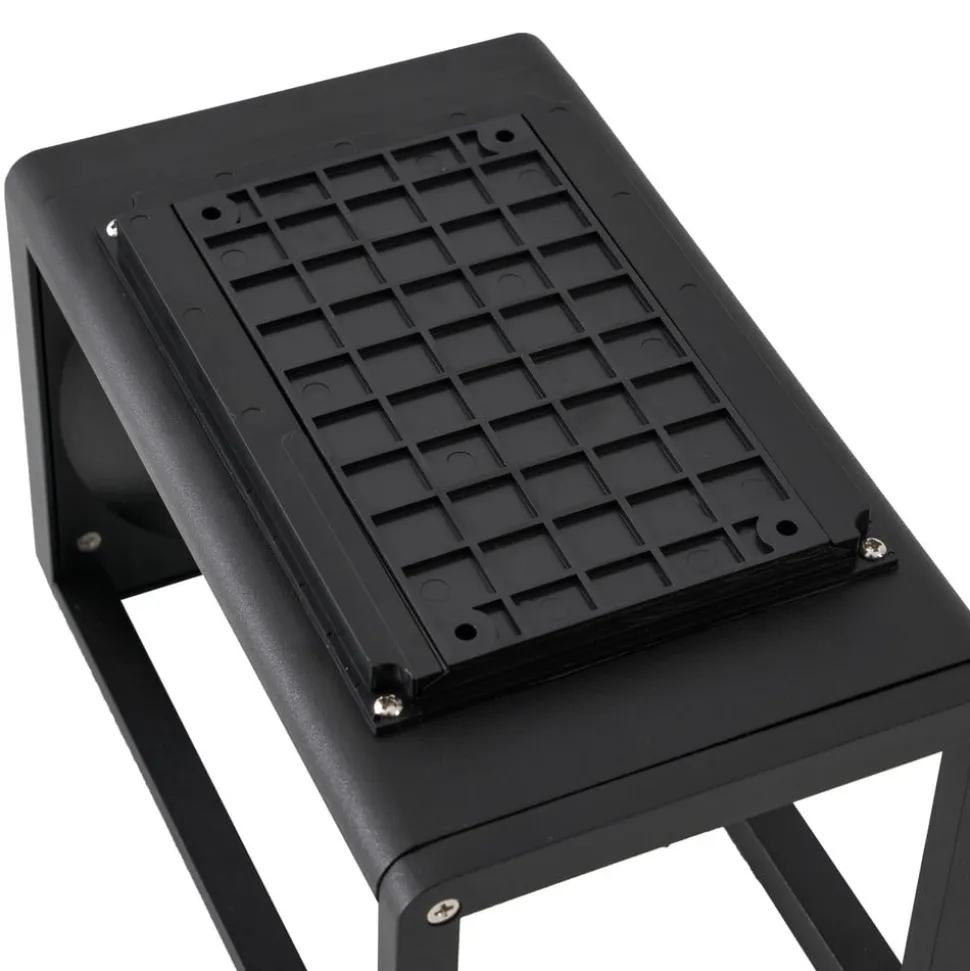 Lucande LED wandlamp Tilena, zwart, aluminium, sensor