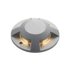 Lucande LED-grondspot Jeffrey, zilver, 4 lichtuitgangen