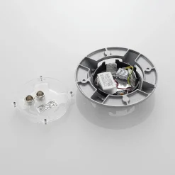 Lucande LED-grondspot Jeffrey, zilver, 4 lichtuitgangen