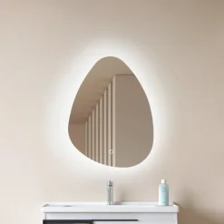 Lucande LED-spiegel Celestiel, druppelvormig, CCT, 60 cm