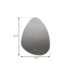 Lucande LED-spiegel Celestiel, druppelvormig, CCT, 60 cm