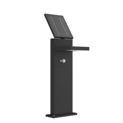 Lucande LED-zonnegolflamp Silvan, 60 cm, sensor, antraciet