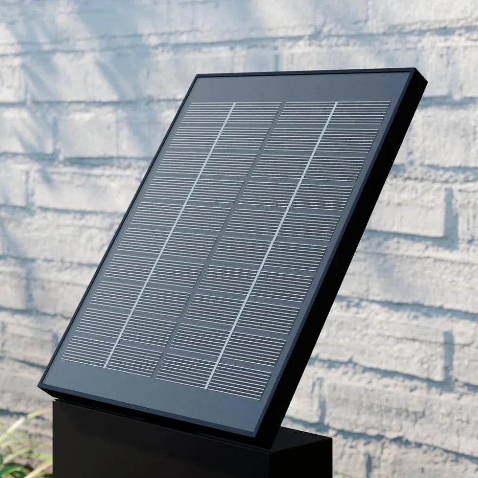 Lucande LED-zonnegolflamp Silvan, 60 cm, sensor, antraciet