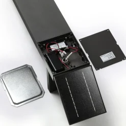 Lucande LED-zonnegolflamp Silvan, 100cm, sensor, antraciet