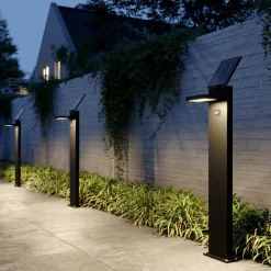 Lucande LED-zonnegolflamp Silvan, 100cm, sensor, antraciet