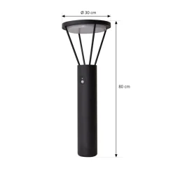 Lucande LED-zonnegolflamp Elario, 80 cm, CCT, sensor
