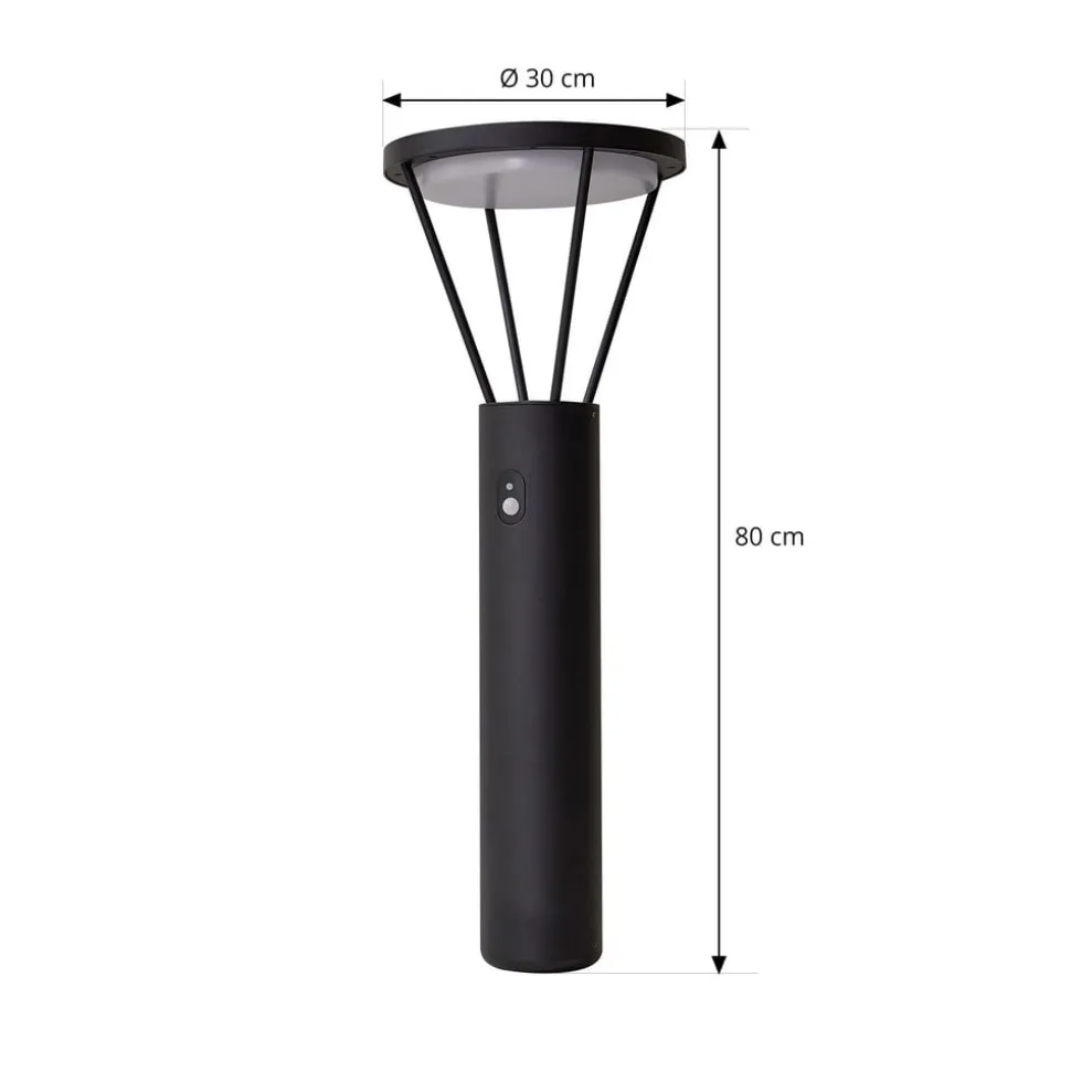 Lucande LED-zonnegolflamp Elario, 80 cm, CCT, sensor