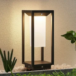 Lucande LED-zonnevoetlamp Eliel, 34 cm, antraciet, IP54