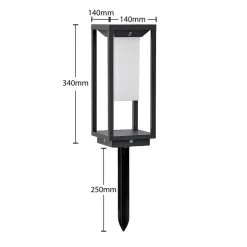 Lucande LED-zonnevoetlamp Eliel, 34 cm, antraciet, IP54