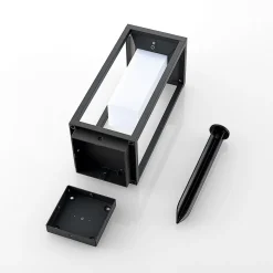 Lucande LED-zonnevoetlamp Eliel, 34 cm, antraciet, IP54