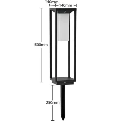 Lucande LED-zonnevoetlamp Eliel, hoogte 50 cm, zwart