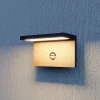 Lucande Lignus LED buitenwandlamp, bewegingsmelder