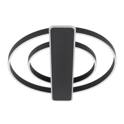 Lucande Linetti LED plafondlamp rond zwart