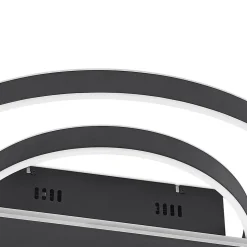 Lucande Linetti LED plafondlamp rond zwart