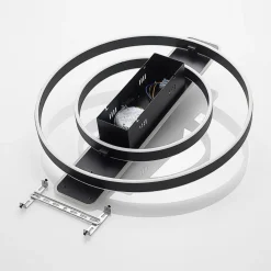 Lucande Linetti LED plafondlamp rond zwart