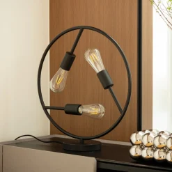 Lucande Linnard tafellamp van ijzer, 3-lamps