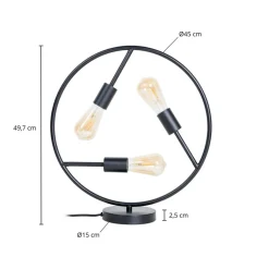 Lucande Linnard tafellamp van ijzer, 3-lamps