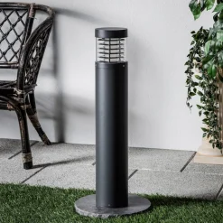 Lucande Lucius LED tuinpadverlichting, 65cm, antraciet, metaal, IP54