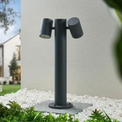 Lucande Maloney sokkellamp, 50 cm, antraciet, IP54