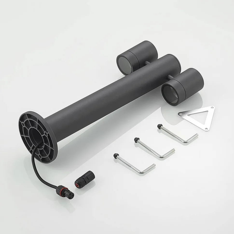 Lucande Maloney sokkellamp, 50 cm, antraciet, IP54