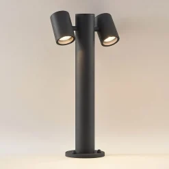 Lucande Maloney sokkellamp, 50 cm, antraciet, IP54