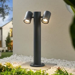 Lucande Maloney sokkellamp, 50 cm, antraciet, IP54