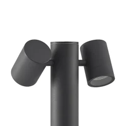 Lucande Maloney tuinpadverlichting, 2-lamps, 75 cm, antraciet