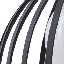 Lucande Marrin buiten hanglamp, zwart, metaal, Ø 31 cm