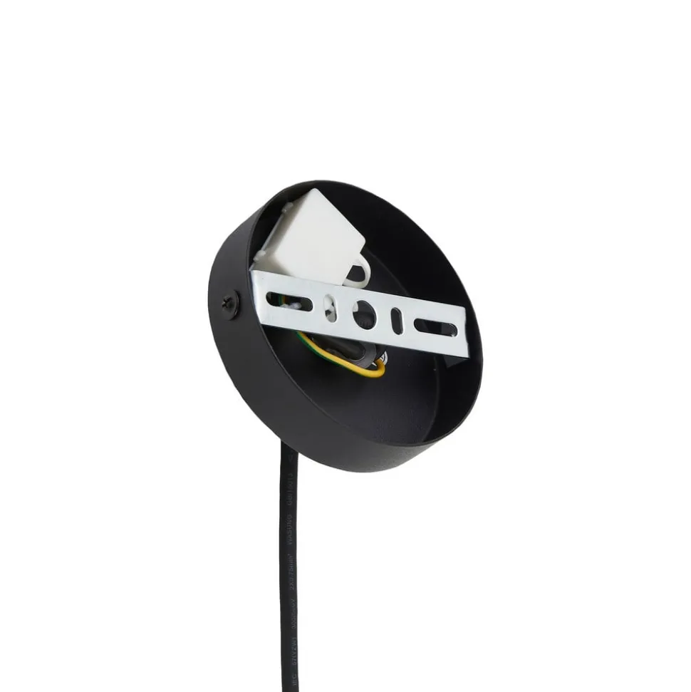 Lucande Marrin buiten hanglamp, zwart, metaal, Ø 31 cm