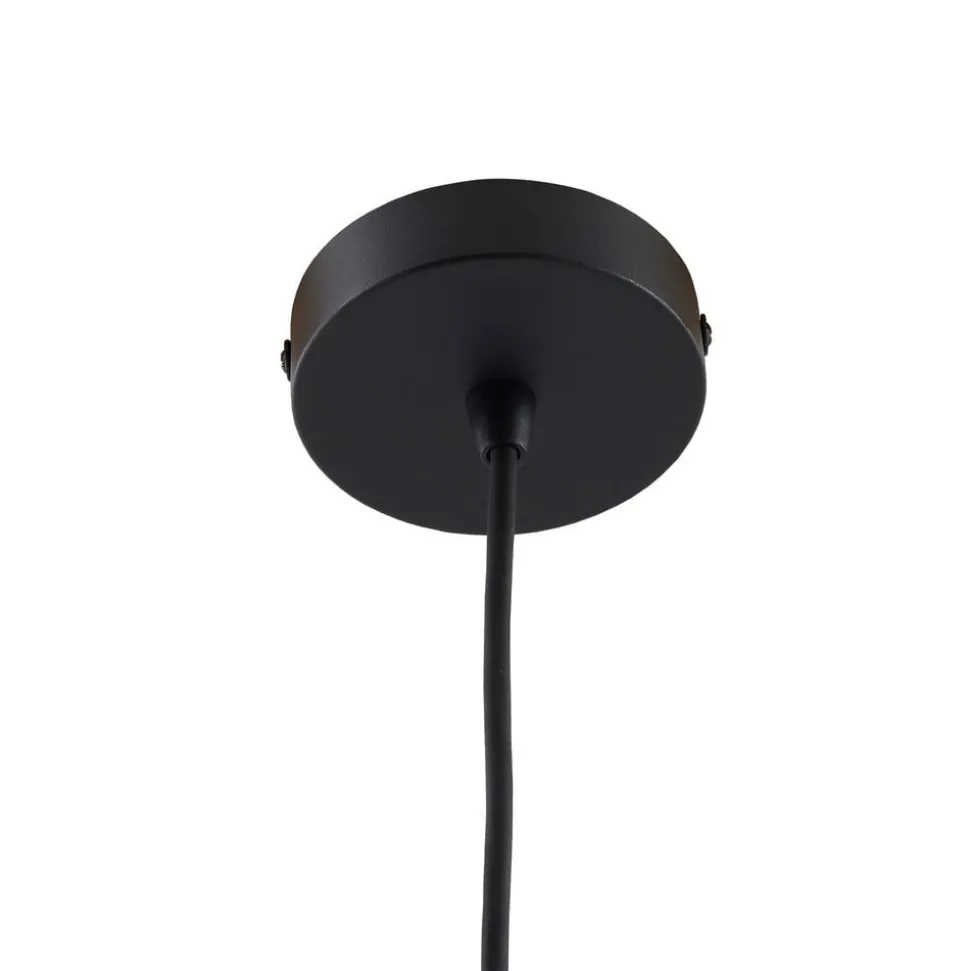 Lucande Marrin buiten hanglamp, zwart, metaal, Ø 31 cm