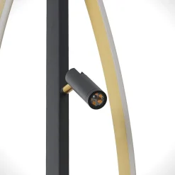 Lucande Matwei LED vloerlamp, ovaal, messing