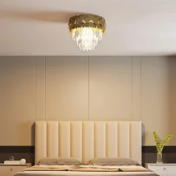 Lucande Miraia plafondlamp van kristal, goud