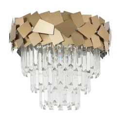 Lucande Miraia plafondlamp van kristal, goud