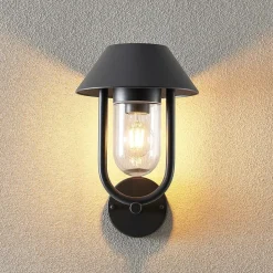 Lucande Olinum buitenwandlamp, donkergrijs