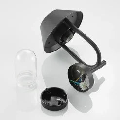 Lucande Olinum buitenwandlamp, donkergrijs