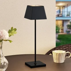Lucande Patini LED tafellamp buiten, zwart