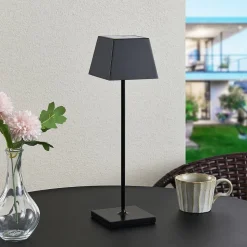 Lucande Patini LED tafellamp buiten, zwart